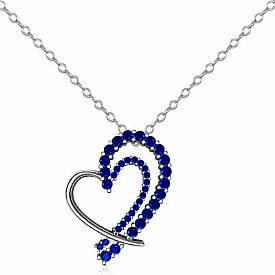 Round Diamond Fancy Heart Pendant 14K White Gold (0.68 ct tw)