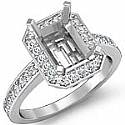 0.35Ct Diamond Engagement Ring Radiant Cut Setting 14k White Gold