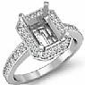 0.35Ct Diamond Engagement Ring Radiant Cut Setting 14k White Gold