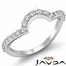 Pave Diamond Women's Half Wedding Band 14k White Gold Matching Set Ring 0.35Ct