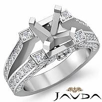 0.71 CT Round Diamond Women's Engagement Ring Setting 14k White Gold Semi Mount