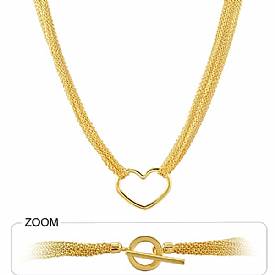 14k Yellow Gold Italian Fancy Heart Chain (17",13.1g)