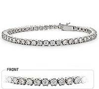 14k White Gold Diamond Tennis Bracelet