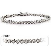 14K White Gold Diamond Tennis Bracelet
