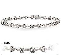 14K White Gold Diamond Tennis Bracelet