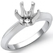 4g Six Prong Knife Edge Ring Setting 14k White Gold 3mm