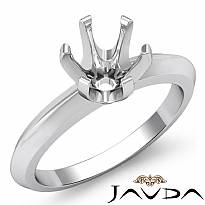 4g Six Prong Knife Edge Solitaire Engagement Ring Setting 14k White Gold 3mm Semi Mount