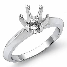 5g Six Prong Knife Edge Solitaire Engagement Ring Setting 18k W Gold 3mm Semi Mount