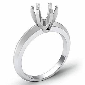 5g Six Prong Knife Edge Solitaire Engagement Ring Setting 18k W Gold 3mm Semi Mount