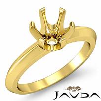 4g Six Prong Knife Edge Solitaire Engagement Ring Setting 14k Gold Yellow 3mm Semi Mount