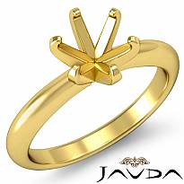 4.2g six prong solitaire Diamond Engagement Ring Setting 14k Gold Yellow 3mm Semi Mount