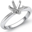 4.2g six prong solitaire Ring Setting 14k White Gold 3m