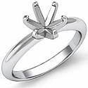 4.2g six prong solitaire Ring Setting 14k White Gold 3m