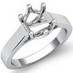 Six Prong Solitaire Trellis Ring Setting 14k White Gold