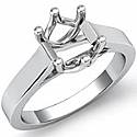 Six Prong Solitaire Trellis Ring Setting 14k White Gold