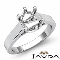 4.5g Six Prong Solitaire Trellis Engagement Ring Setting 14k White Gold Semi Mout