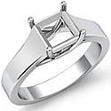 5gm Trellis Solitaire Ring Setting 14k White Gold 5.5mm