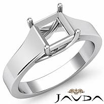 5g Trellis Solitaire Diamond Engagement Ring Setting 14k White Gold 5.5mm Semi Mount