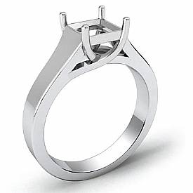 6g Trellis Solitaire Diamond Engagement Ring Setting 18k W Gold 5.5m Semi Mount