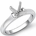 4g Countour Solitaire Ring Setting 14k White Gold 3mm