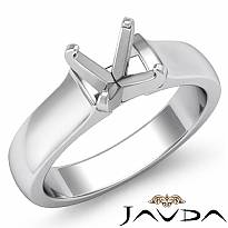 8g Contour Dome Solitaire Engagement Ring Setting 18k Gold White 5mm Semi Mount