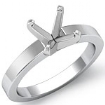 Diamond Classic Solitaire Engagement Ring Setting 14k White Gold