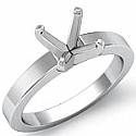 Diamond Classic Solitaire Engagement Ring Setting 14k White Gold