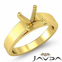 6g cathedral Engagement Ring Solitaire Classic Setting 14k Gold Yellow 4.5m Semi Mount
