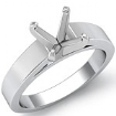 Diamond Classic Solitaire Engagement Ring Setting 14k White Gold