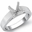 Diamond Classic Solitaire Engagement Ring Setting 14k White Gold