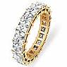 Princess Diamond Shared Prong Eternity Band 14k Gold Yellow (4.25Ct. tw.)