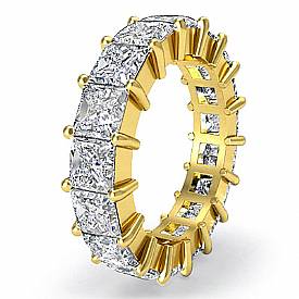 Princess Diamond Shared Prong Eternity Band 14k Gold (4.25Ct. tw.)