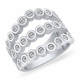 1CT Round Diamond Women Fashion Wedding Band White Gold