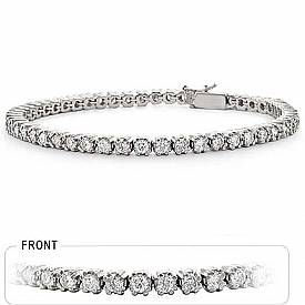 14k White Gold Diamond Tennis Bracelet
