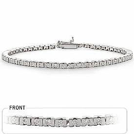 14K White Gold Diamond Tennis Bracelet