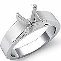 7gm 5.5m Cathedral Engagement Solitaire Ring 14k White Gold