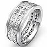 3 CT Princess Diamond Man Eternity Wedding Band Gold.