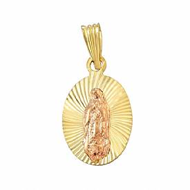 1.4g 14K 2 Tone Gold Stamped Religious Charm