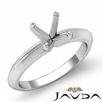 4.44g Knife Edge Solitaire Engagement Ring Setting 18k Gold White Semi Mount 2.5mm