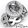 Round Cut Diamond Engagement Ring Pave Setting 14K White Gold Wedding Band 1.25Ct