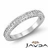 Women's Engagement Half Wedding Band Pave Set Diamond Ring 14k White Gold 1Ct