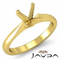 3.04g Diamond Tapper Solitaire Engagement Ring Setting 14k Gold Yellow Semi Mount 2mm