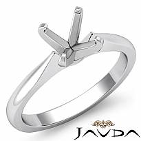 3.52g Diamond Tapper Solitaire Engagement Ring Setting 18k Gold White Semi Mount 2mm