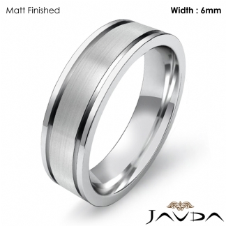 plain flat men's wedding ring