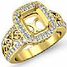 Round Diamond Antique Engagement Ring 14k Gold Yellow (0.75Ct. tw.)