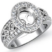 0.75 CT Round Diamond Antique Engagement Ring W Gold
