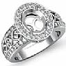 0.75 CT Round Diamond Antique Engagement Ring W Gold