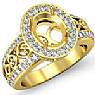 Round Diamond Antique Engagement Ring 14k Gold Yellow (0.75Ct. tw.)