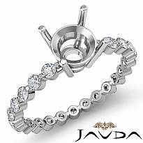 3/4 Ct Round Diamond Engagement Ring Common Prong Setting 14k Wh Gold Semi Mount
