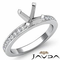 0.50 Ct Diamond Classic Engagement Ring Round Setting 14k White Gold Semi Mount